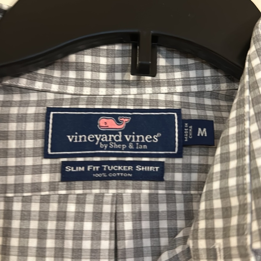 Gray And White Checked Vineyard Vines Slim Fit Tu… - image 2